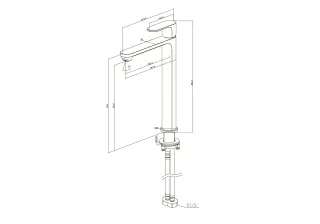 Смеситель для раковины Aquatek Альфа AQ1904BGM оружейная сталь