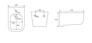 Биде подвесное Aquatek Дива AQ1012-00 белое