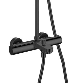 Душевая стойка Aquatek AQ2043MB с термостатом чёрный матовый