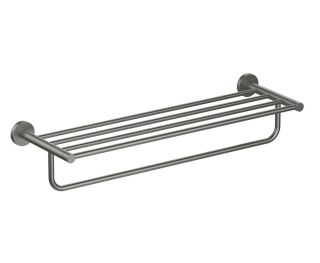 Полка для полотенец Aquatek Европа AQ4115BGM шлифованный чёрный хром