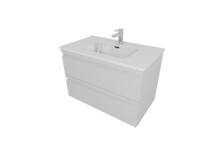 Тумба с раковиной Aquatek Вега AQ77080-LG 81 см серый туман