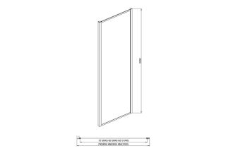 Неподвижная душевая стенка для комбинации с дверью Aquatek AQ ARI WA 10020GM 100 см оружейная сталь