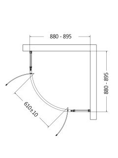 Душевой уголок AQUAme AQM7101-9 90x90см хром
