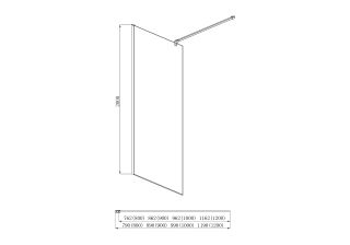 Душевая перегородка Aquatek Walk in с держателем AQ WIW 10020GM 100 см оружейная сталь