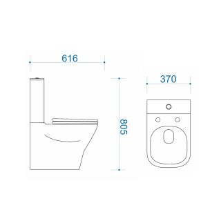 Унитаз напольный Maretti Umbria безободковый с микролифтом, UM10NBM12-844, белый