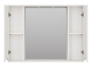 Зеркальный шкаф с подсветкой Misty Атлантик левый 60см белый