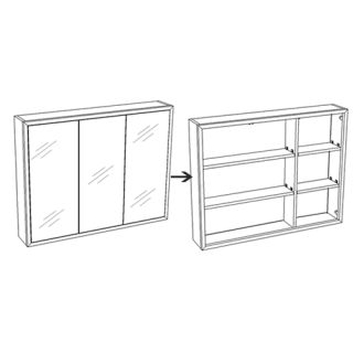 Зеркало-шкаф Corozo Айрон 90см антик/чёрный SD-00000282