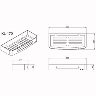 Полка AZARIO RINA AZ-170 прямоугольная одноэтажная