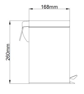 Мусорное ведро AZARIO RINA AZ-301-3L  3 л