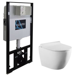 Сет AZARIO GENO AZ-8010-1000+AZ-2196D инсталляция + унитаз с быстросъемным сиденьем микролифт
