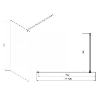 Душевая перегородка Azario CHICAGO Walk-in AZ-NAR6310 1200