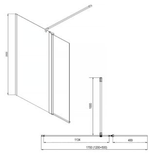 Душевая перегородка Azario CHICAGO AZ-NAR6321 1200