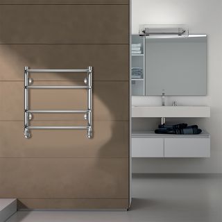 Полотенцесушитель водяной AZARIO FERRARA AZ09155 500/500 4 секций, нижнее/диагональное подключение, 1/2, хром