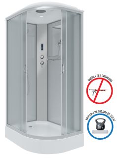 Душевая кабина Niagara NG-3312-14LP 120x80см серебро/матовое