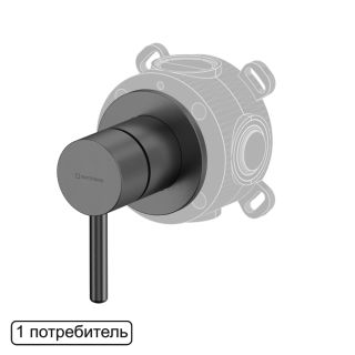 Смеситель скрытого монтажа на 1 потребитель WHITECROSS Y Y1241GM оружейная сталь