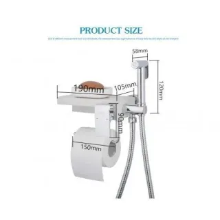 Гигиенический душ со смесителем и бумагодержателем Gappo G7296 хром