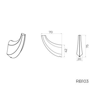 Крючок для ванной комнаты Knotlor RH103C, хром