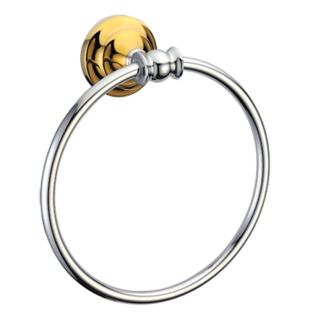Полотенцедержатель кольцо Melana MLN-820009 хром/золото