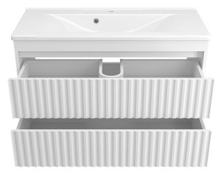 Подвесная тумба под раковину Brevita Balaton BAL-06100-01-01П2Я 100см белый