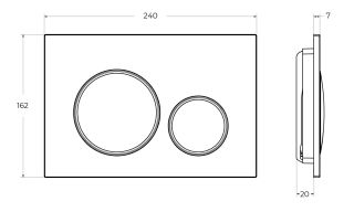 Кнопка смыва BelBagno BB-17C-CRM хром