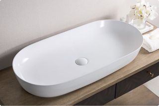 Раковина накладная BelBagno 81см белая BB1349