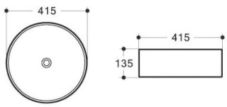 Раковина Art&Max 41см белый AM140-T