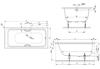 Стальная ванна Bette BetteSelect 3413-000 180x80 см белый