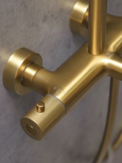 Душевая система с термостатом AltroBagno Bilancia 030429 OrSp матовое золото