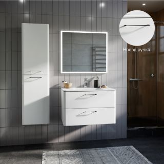 Тумба с раковиной IDDIS Brick подвесная 60см белый BRI60W0i95K