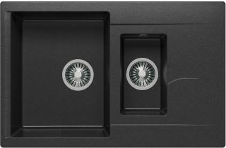 Мойка кухонная Polygran BRIG-770 чёрный 621404
