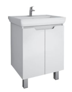 Тумба под раковину Dreja Q PLUS (D)  99.1004 60 см Белый глянец