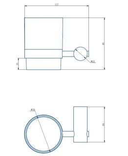 Стакан для ванной комнаты Haiba HB8406-4 бронза