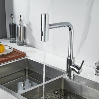 Смеситель для кухни Shevanik S263 с мультифункциональным изливом хром