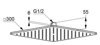 Верхний душ Kludi A-QA хром 6453005-00