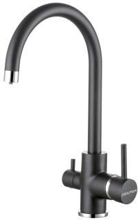 Смеситель для кухни Paulmark Essen Es213211-418 чёрный металлик