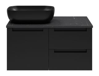 Подвесная тумба под раковину Brevita Cargo CAR-01080-021П2Я 80см чёрный