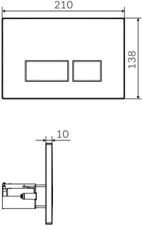 Кнопка смыва Am.Pm PRO S I047051 хром глянцевый