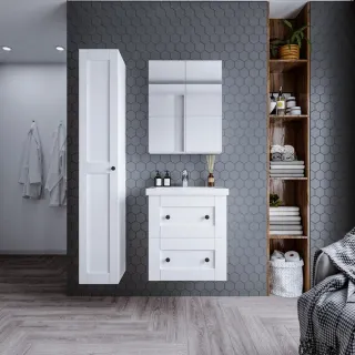 Зеркальный шкаф Бриклаер Хелена 4627125416439 60 см белый