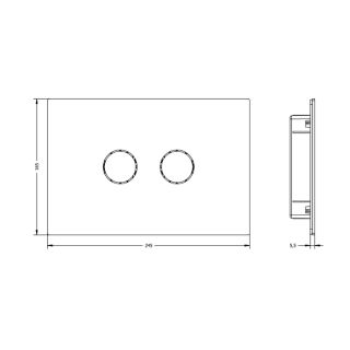 Клавиша смыва ArtCeram INOX 715.000.BS нержавеющая сталь