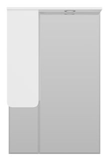 Зеркальный шкаф с подсветкой Misty Чегет 65см левый белый