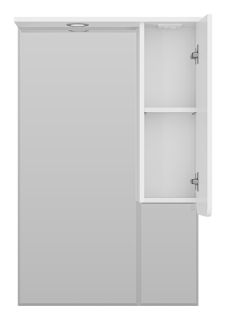 Зеркальный шкаф с подсветкой Misty Чегет 65см правый белый