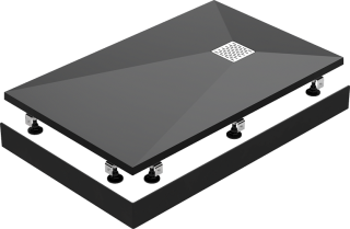 Экран Good Door Stella ЧЕРНЫЙ 1400x900