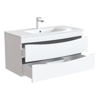 Тумба с раковиной IDDIS Cloud подвесная 100см белый CLO10W1i95K