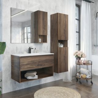 Comforty Зеркало Бордо 90 см дуб темно-коричневый 00-00006663