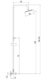 Душевая стойка Haiba HB24808 сталь