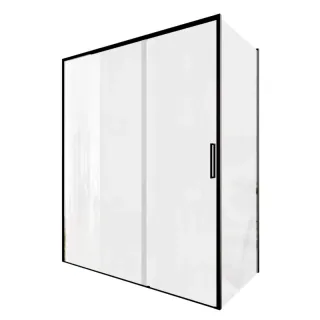 Душевой уголок Aquanet Pleasure Evo AE65-150x90-BT 324142 150x90 см профиль чёрный матовый стекло прозрачное