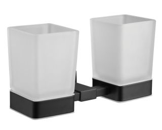 Стакан для ванной комнаты двойной Shevanik SG5622H чёрный