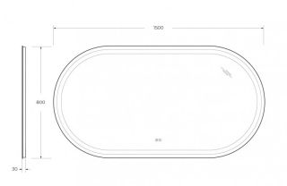 Зеркало Cezares с подсветкой и подогревом CZR-SPC-GIUBILEO-1500-800-TCH-WARM