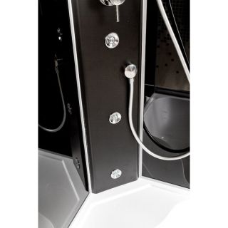 Душевая кабина Deto L 810 с гм. и эл. BLACK 100х100х215 см