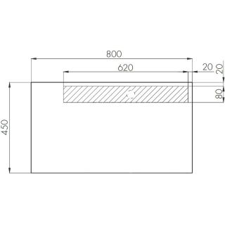 Столешница и панель Акватон Мишель 80см ВЛДСП дуб рустикальный 1A256603MIDR0
